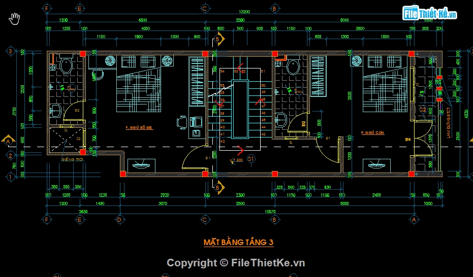 nhà 4 tầng 4.53x13.2m,nhà phố 4 tầng 4.53x13.2m,File cad nhà phố 4 tầng,kiến trúc nhà phố 4 tầng,Bản vẽ nhà phố 4 tầng